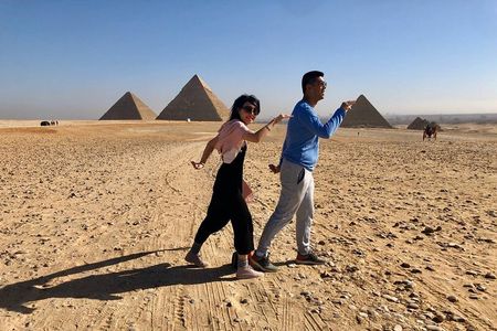 Cairo layover Giza Pyramids ,River Nile felucca sailboat and camel ride