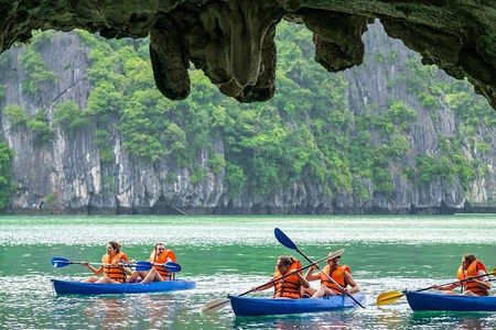 Ha Long Full Day Tour : Kayak,Cave,Swimming from Tuan Chau Island