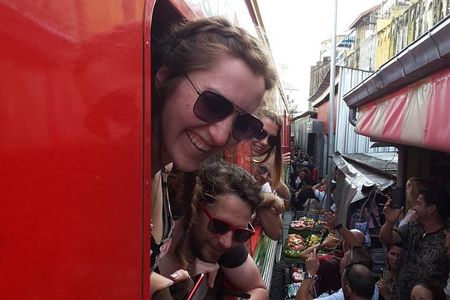 Maeklong Railway Market and Floating Market