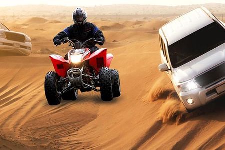 Morning Desert Safari with Quad Bike, Sand Boarding and Camel Ride