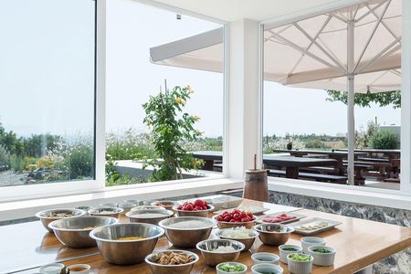 Private Santorini Cooking Class with a Chef Overlooking a Beautiful Garden
