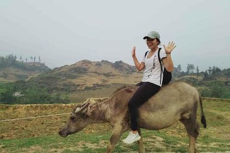 Sapa private: One day of funny Buffalo Ride & Trekking Tour