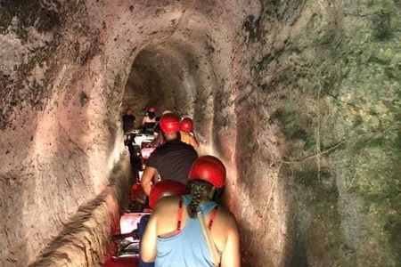 ATV Quad Bike Through Tunnel and Waterfall in Bali