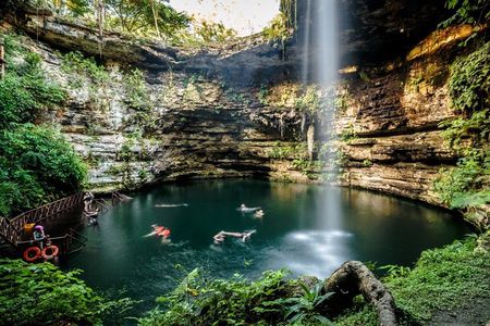 Chichen Classic, Cenote Chichikan & Valladolid from Tulum