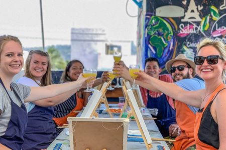Brunch And Paint in a secret rooftop