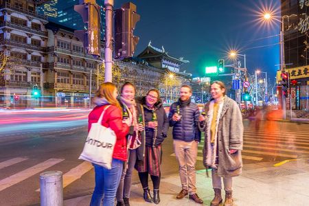 Shanghai By Night: 3-Hour Private Evening Food Tour, incl Drinks