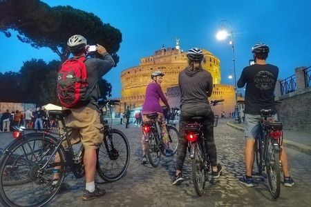 Rome at sunset is magic on two wheels