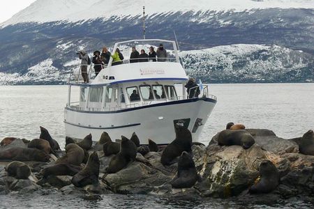 Private yacht sailing on the Beagle Channel