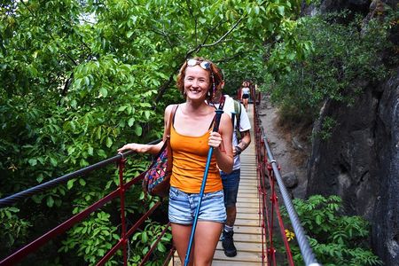 Hiking in the Canyon of the Monachil Cubs in Granada