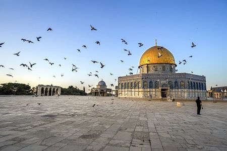 Jerusalem Temple Mount & Dome of the Rock from Tel Aviv 