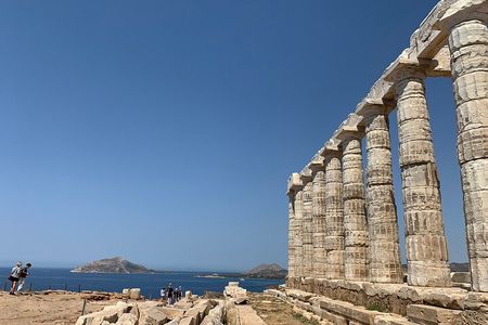 Sounion Highlights: Vouliagmeni, Olive Farm, Poseidon Temple, Thorikos Theatre 