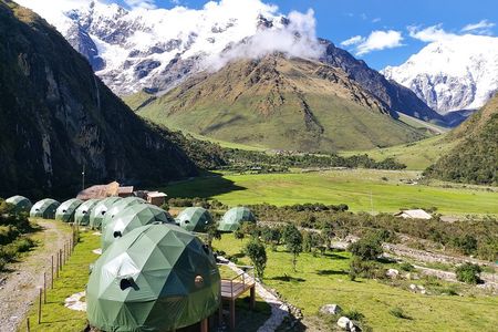 Salkantay Trek 5 days to Machu Picchu by Glamping Sky Lodge Dome