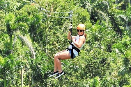 Half Day Tour in Rainforest Zipline Park with Transportation