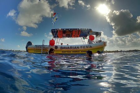 Bavarian Fiesta Snorkel Activity in Glass Bottom Boat at San Miguel de Cozumel