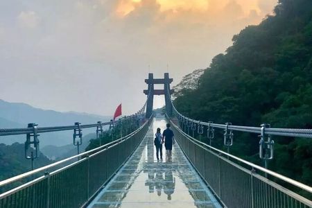 Gulong Gorge Skywalk Glass Bridge and Amusement Park Private Tour