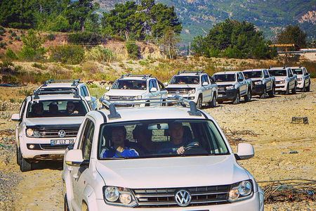 Off-road vehicle tour & rafting experience in the Taurus Mountains from Side