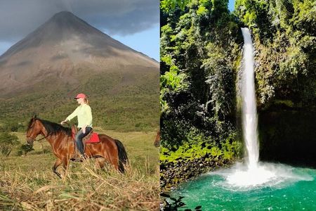 Horseback Riding at Volcano foothills + La Fortuna Waterfall