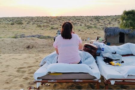 Half Day Overnight Desert Tour sleeping under the star in open sky