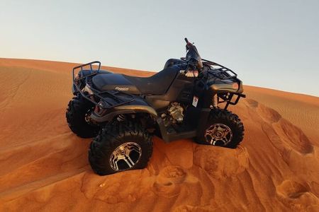 Dubai Desert Safari with ATV(optional)& Sandboarding Experience with BBQ Dinner
