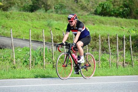 Cycling to Ellawala Waterfall