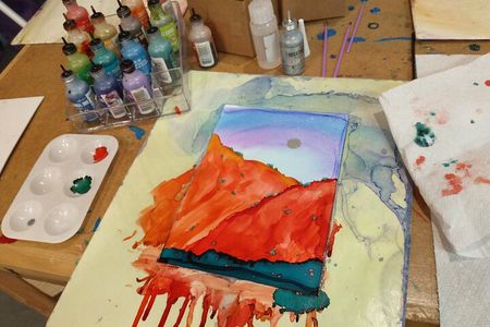 Alcohol Ink Landscape Art Class
