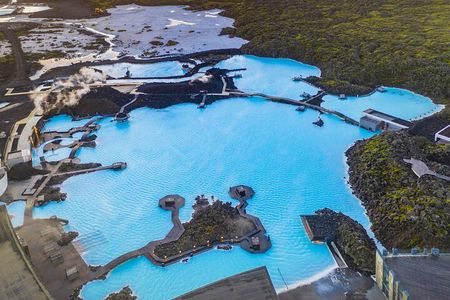 Volcano Hike and Blue Lagoon Including Admission Small Group Tour