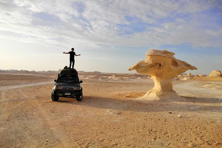 Camping in the White & Black Desert ( Bahariya Oasis) & Cairo Private transfer