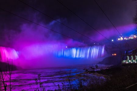 Niagara Falls Night Illumination Tour: American, Bridal and Horseshoe Falls
