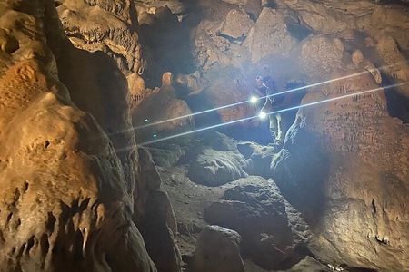 Karpathos Aperi Limniotis Cave Hike for stalagmites / stalactites