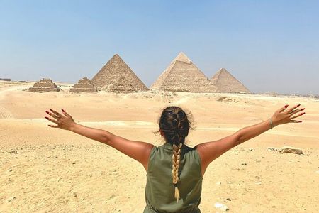 Giza Pyramids, Sphinx, Sakkara Pyramid with Camel ride & Shopping