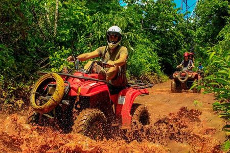 Adventure tour on ATV with Zip Line and Cenotes in Mayan Jungle