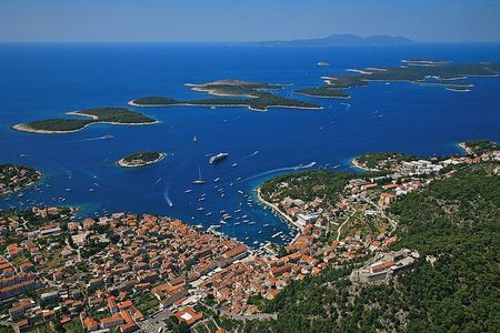 Dalmatian route - Panoramic flight over Brač, Hvar, Šolta & Split from Brač