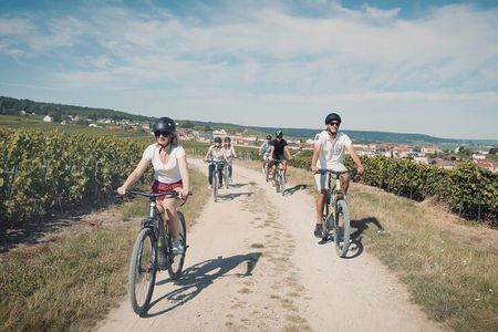 E-Bike ride through the vineyards with transportation from Reims
