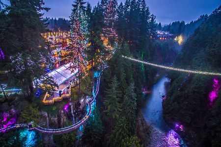 Explore Vancouver City & Capilano Suspension Bridge Canyon Lights