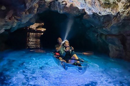 Transparent Kayak Night Glow Experience from Pula