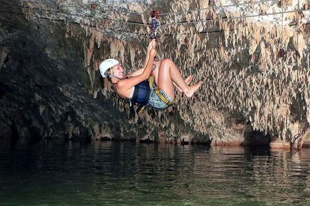 Tulum E-Bike Jungle Zip Line/Repel Snorkel Cenote + Lunch