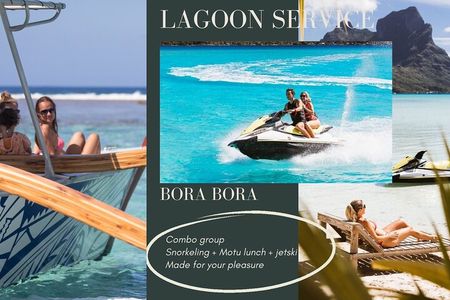 Combo snorkeling + motu lunch + jet ski group tour full day 