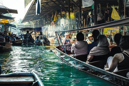 Unique Damnoen Saduak Floating Market & Royal Palace from Hua Hin