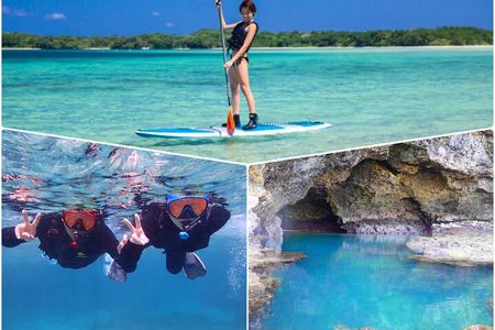 Okinawa Ishigaki Kabira Bay SUP or Canoe and Blue Cave Snorkeling