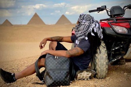 Private ATV ride at the desert of GIZA pyramids 