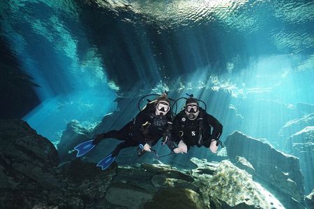 Scuba Diving in Cenote Kukulkan