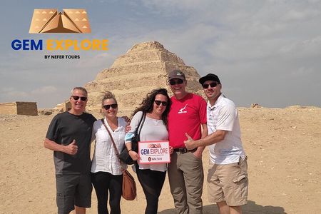 Full Day Tour Giza Pyramids, Sphinx, Saqqara &Dahshur Pyramids