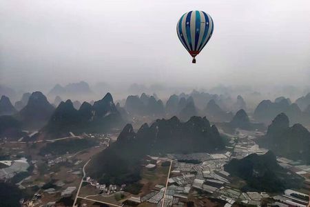Half-Day Yangshuo Hot Air Ballooning Sunrise/Sunset Private Tour