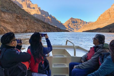 Grand Canyon West Helicopter Tour with VIP Skywalk and Boat Ride