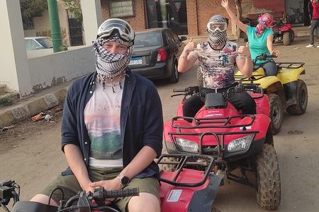Quad Biking (ATV) at Giza pyramids Desert with Sunset Option