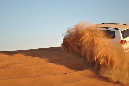 Evening Desert Safari Tour with Sand Surfing, BBQ Dinner (Exclusive Car)