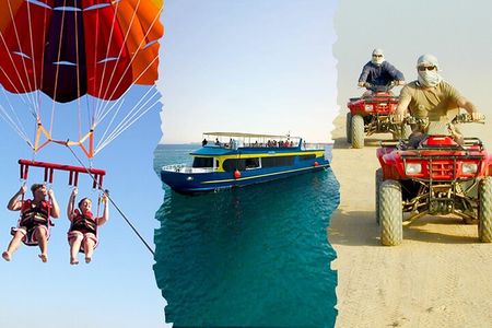 2 Hours Semi-submarine, and 3 Hours ATV Safari, Camel Ride, & Parachute-Hurghada