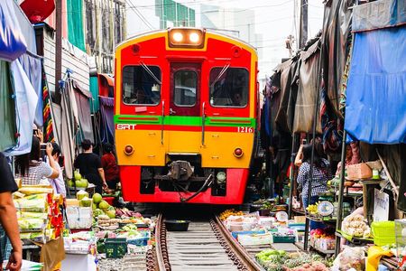 Maeklong Railway Market and Damnoen Saduak Floating Market Tour From Bangkok