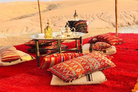 Experience the Agafay Desert -Camel Ride and Sunset Tea on The top of a Hill 