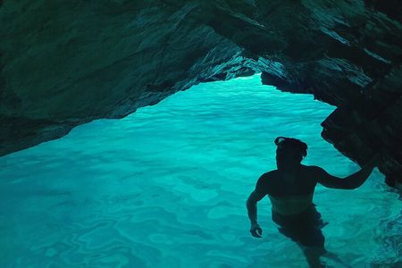 Sea Kayaking and Snorkeling to Green Cave on Sipan island from Lopud